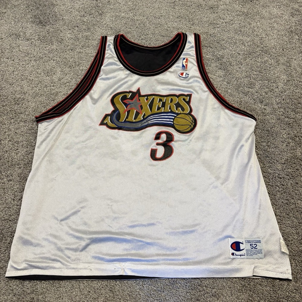 Allen Iverson #3 Philadelphia 76ers NBA  Champion Reversible Jersey 52